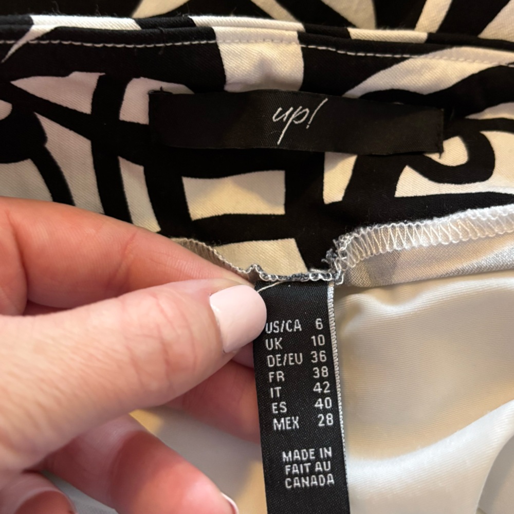 Graphic Black and White Patterned Skort 6 by UP! - Picture 5 of 6
